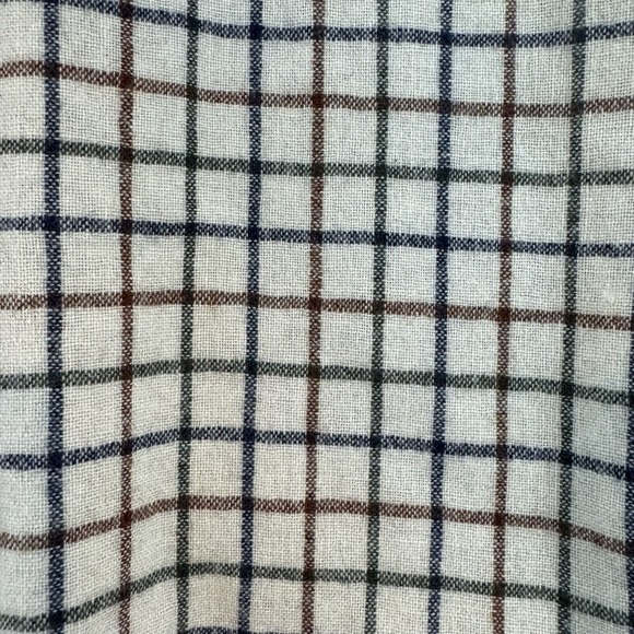 Lands‎ End Womens Waxed Barn Jacket Green Plaid Lined Corduroy Collar Medium - Picture 9 of 15